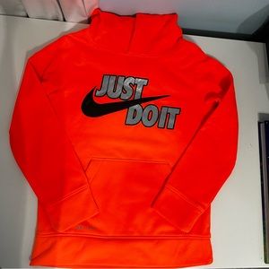 Nike Dri-fit Neon Orange Hoodie Size 5/Small
